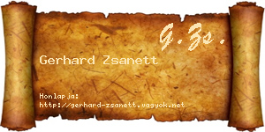 Gerhard Zsanett névjegykártya
